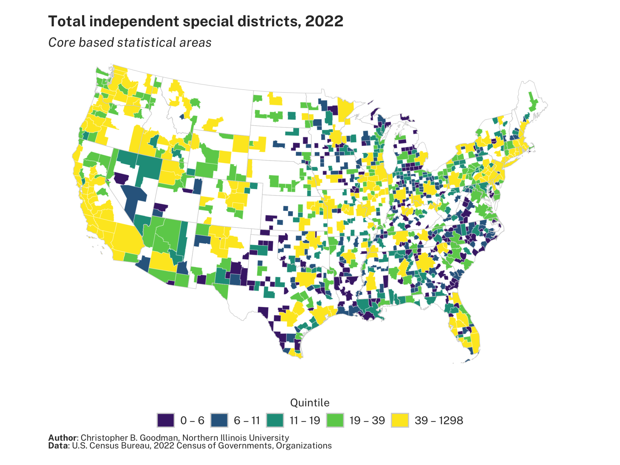 Total independent special districts, 2022