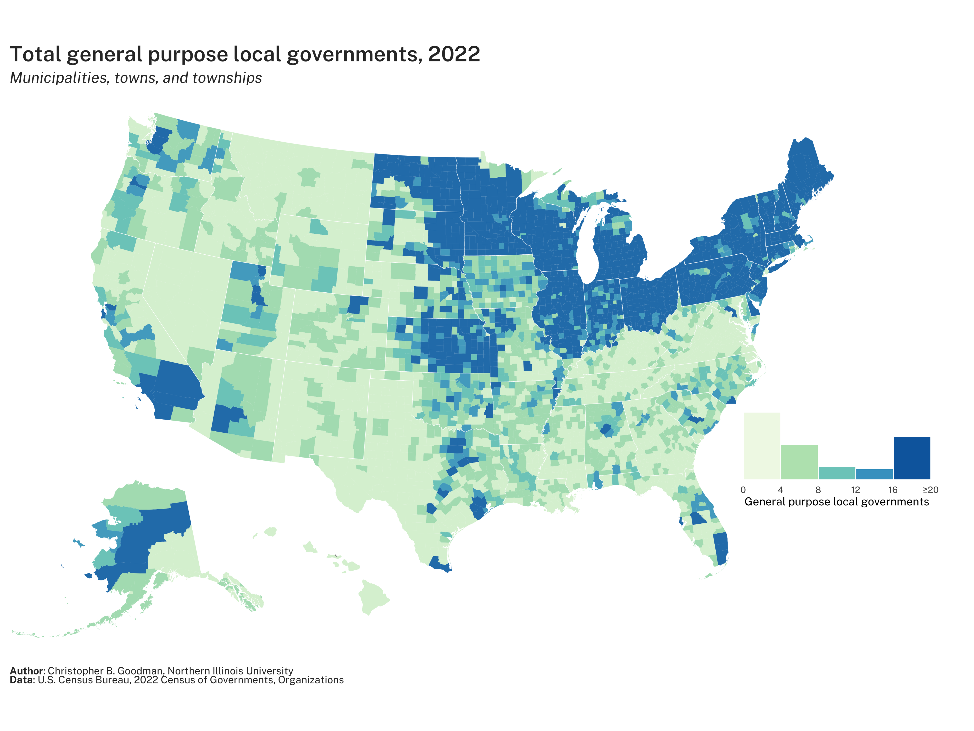 Total general purpose local governments, 2022